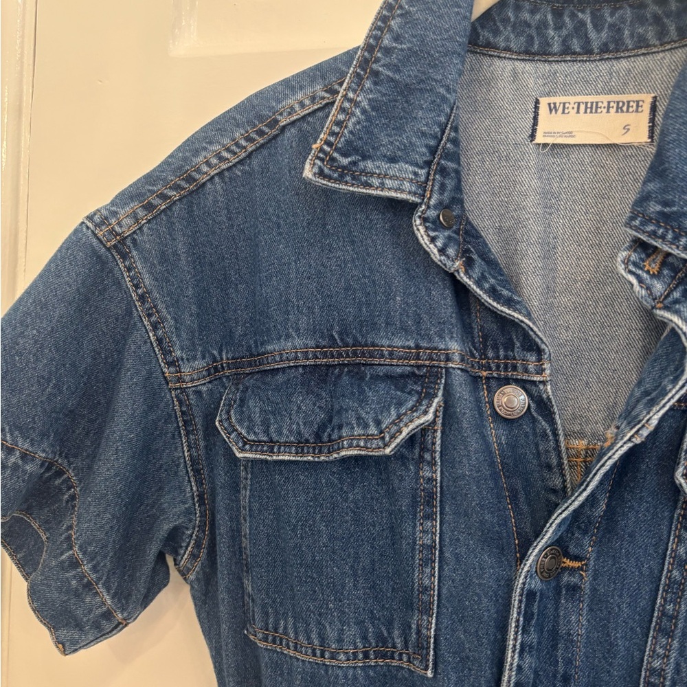 Free People Denim Romper